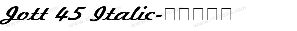 Jott 45 Italic字体转换